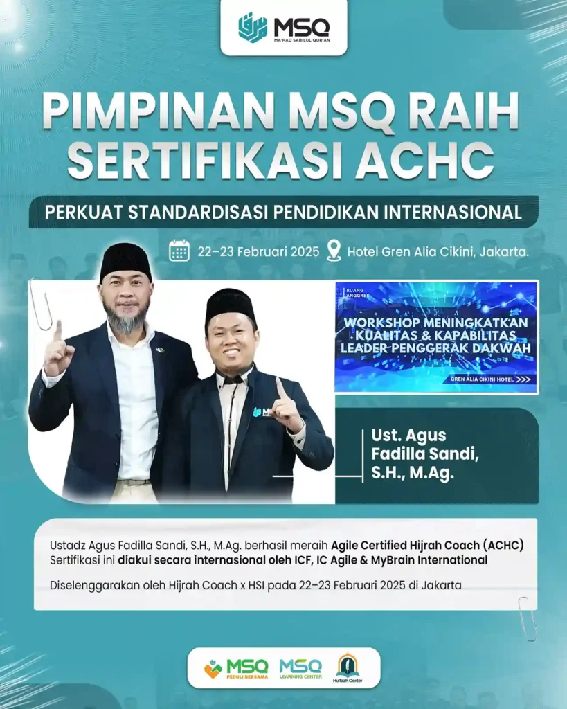 PIMPINAN MSQ RAIH SERTIFIKASI ACHC, PERKUAT STANDARDISASI PENDIDIKAN INTERNASIONAL