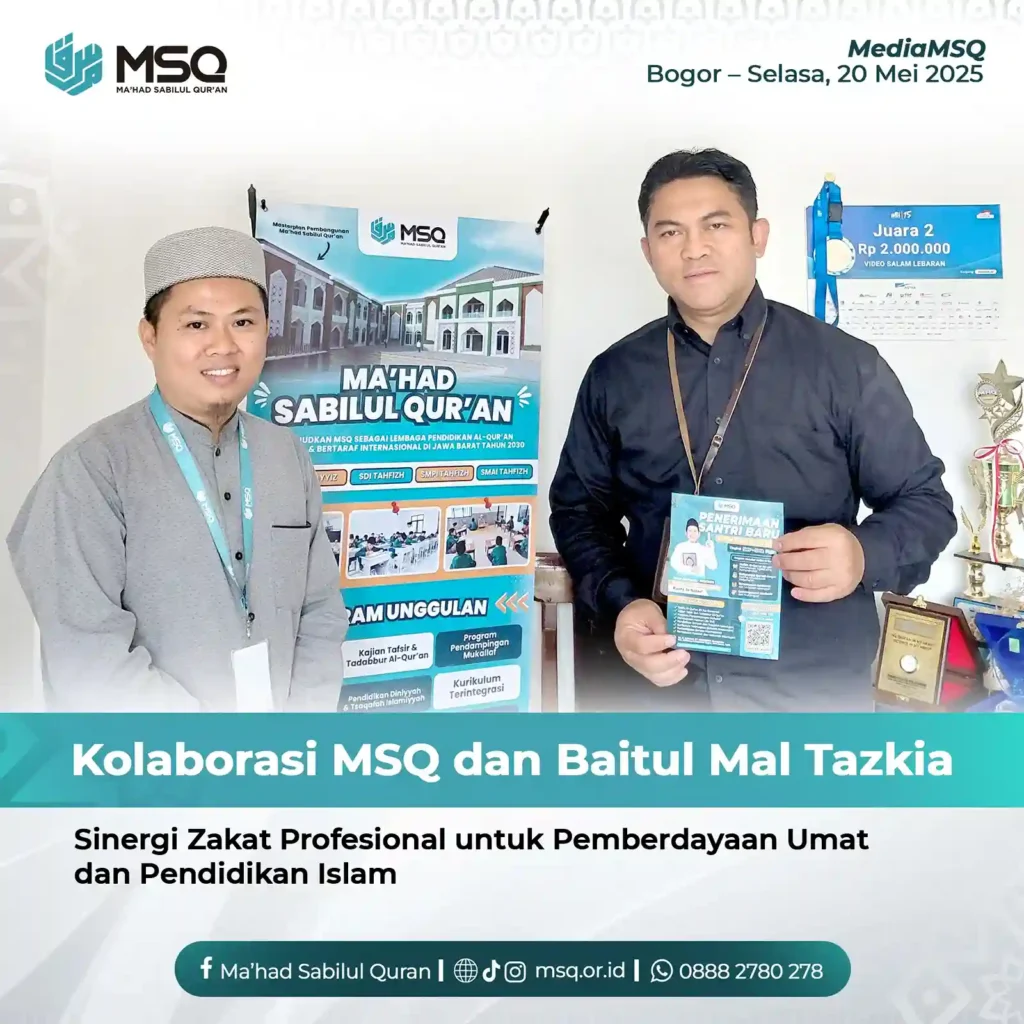 Kolaborasi MSQ dan Baitul Mal Tazkia: Sinergi Zakat Profesional untuk Pemberdayaan Umat dan Pendidikan Islam
