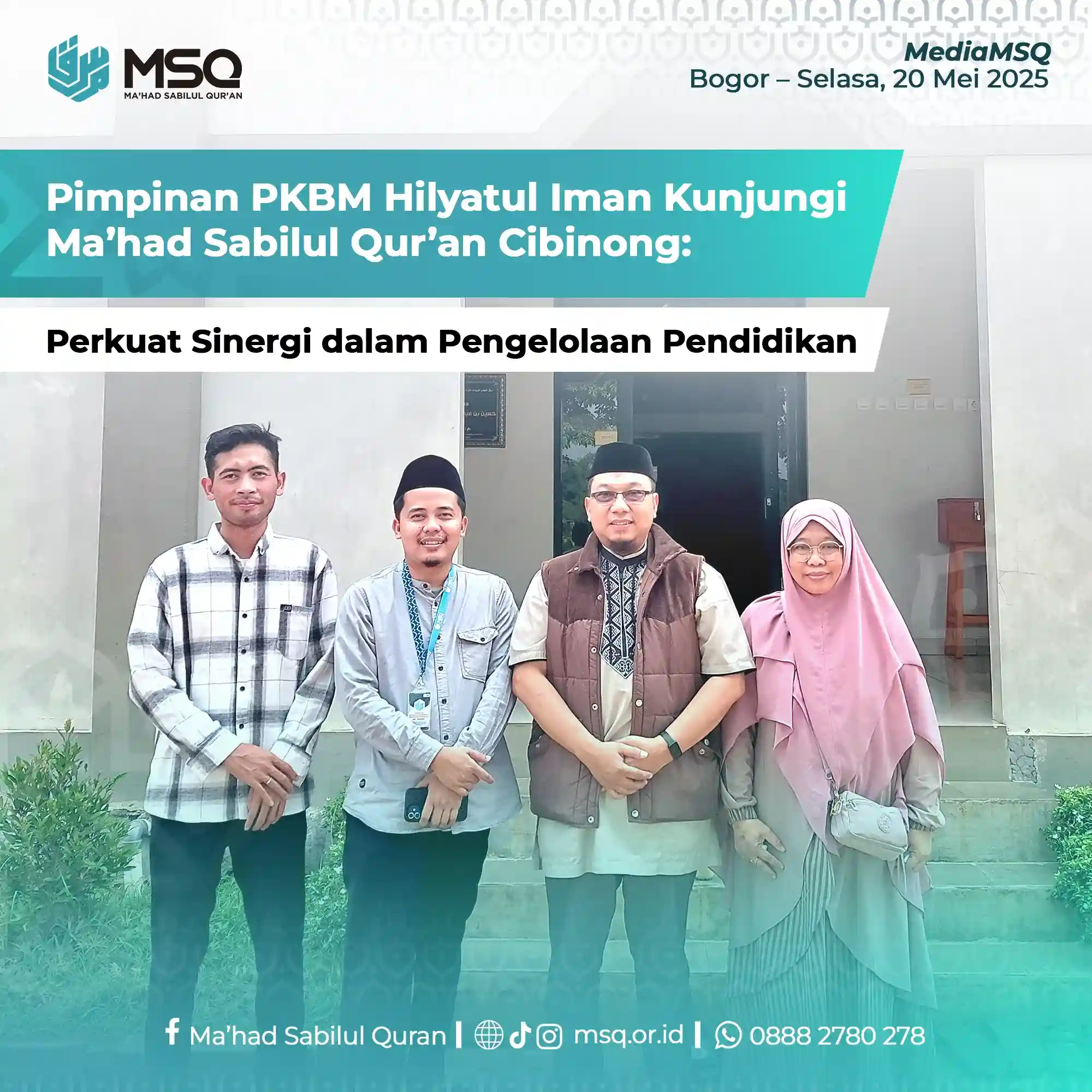 Pimpinan PKBM Hilyatul Iman Kunjungi Ma’had Sabilul Qur’an Cibinong: Perkuat Sinergi dalam Pengelolaan Pendidikan
