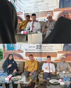 Ustadz Agus Fadillah Sandi berbicara di depan peserta seminar. Peserta pria dan wanita tampak memperhatikan materi pendidikan Al-Qur’an dengan antusias.