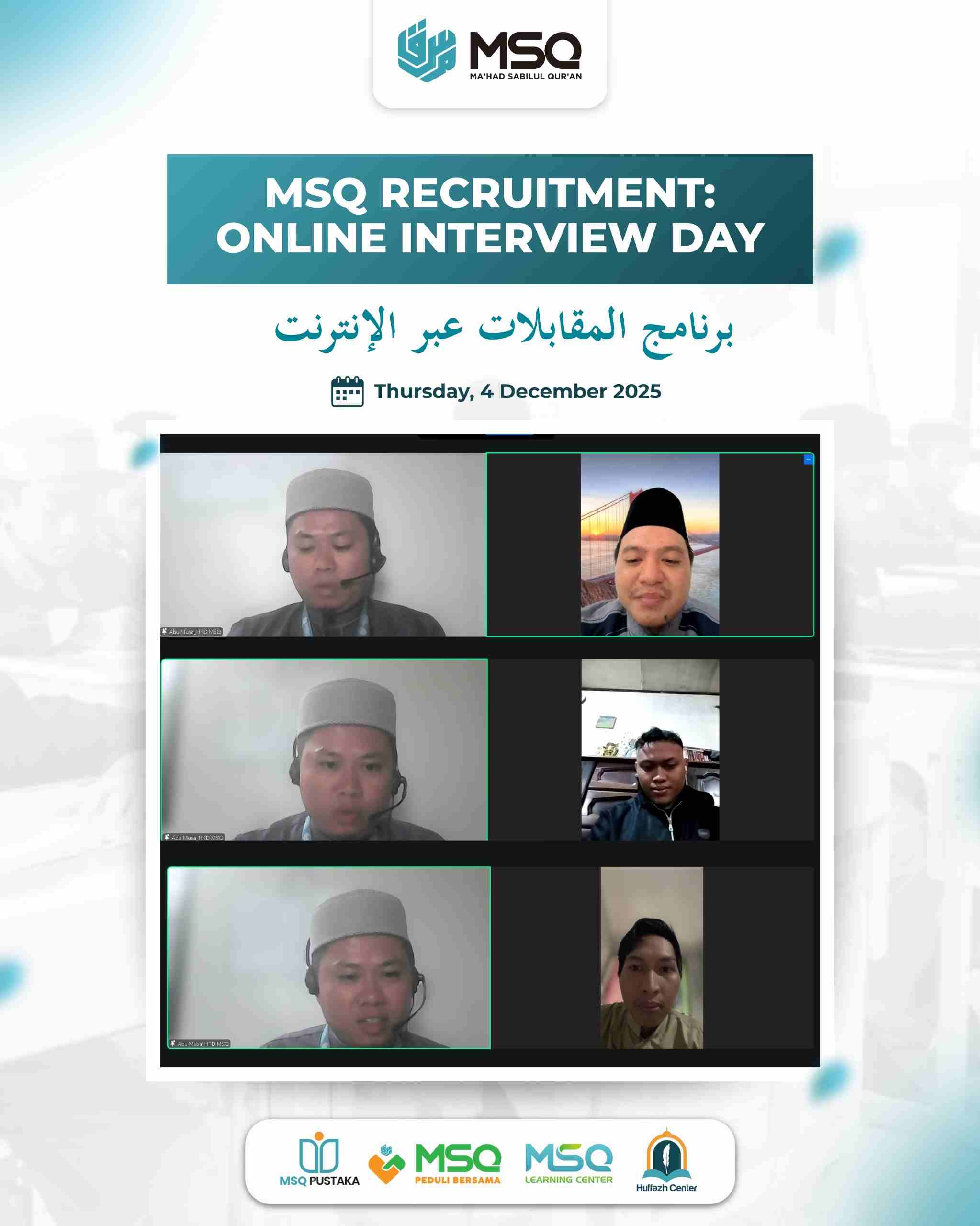 MSQ Recruitment: online iterview day