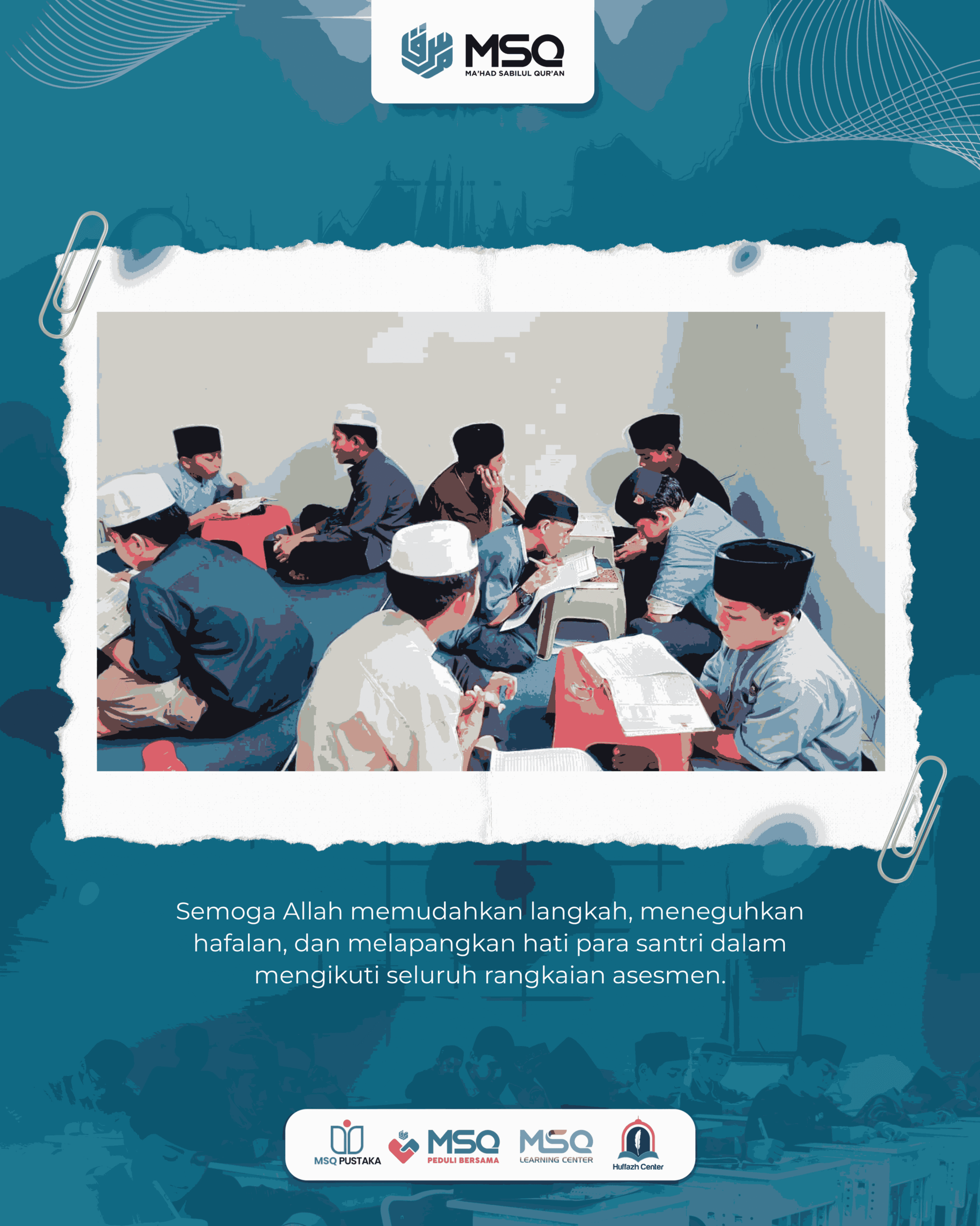 Bogor — Ma’had Sabilul Qur’an (MSQ) telah memulai rangkaian Asesmen Capaian Santri (ACS) bidang Hafalan Al-Qur’an dan Tajwid Semester Ganjil Tahun Ajaran 2025/2026 sejak Ahad, 7 sampai 12 Desember 2025.