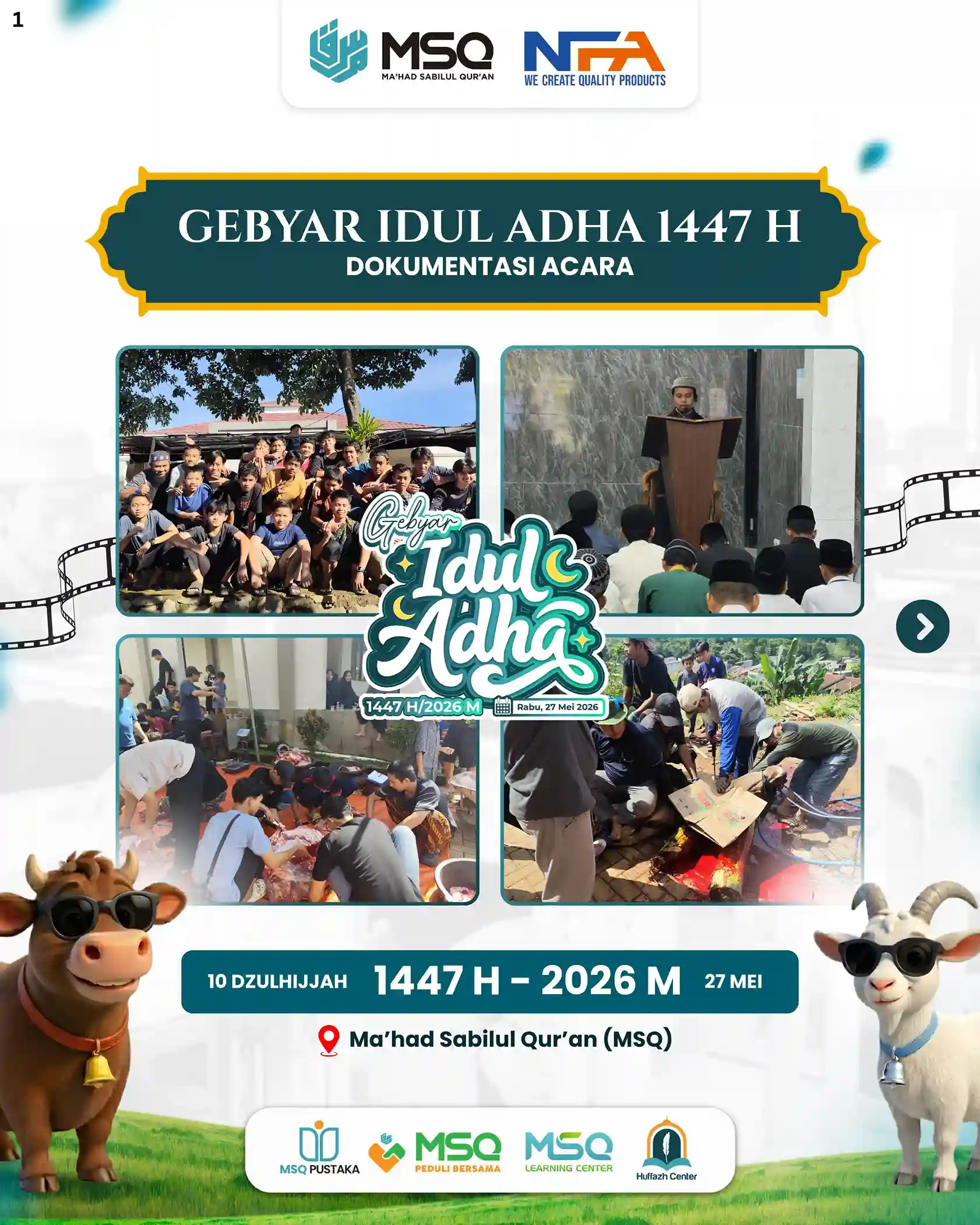 dokumentasi kurban idul adha 27 mei 10 dzulhijjah 1447 H