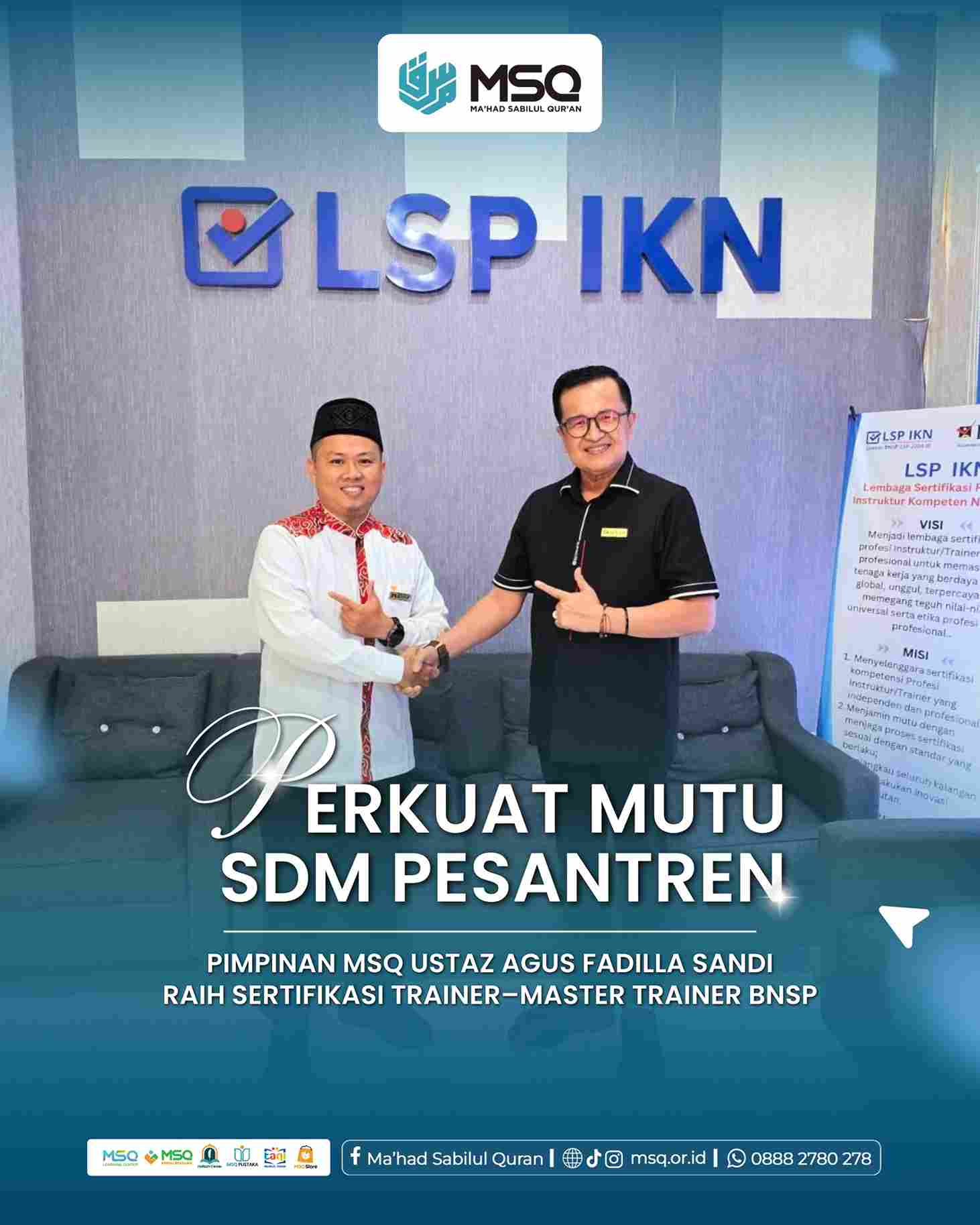 Ust. Agus Fadilla Sandi mengikuti Asesmen Instruktur Master KKNI Level 6 dan Level 4 sebagai bagian dari uji kelayakan dan penguatan kompetensi